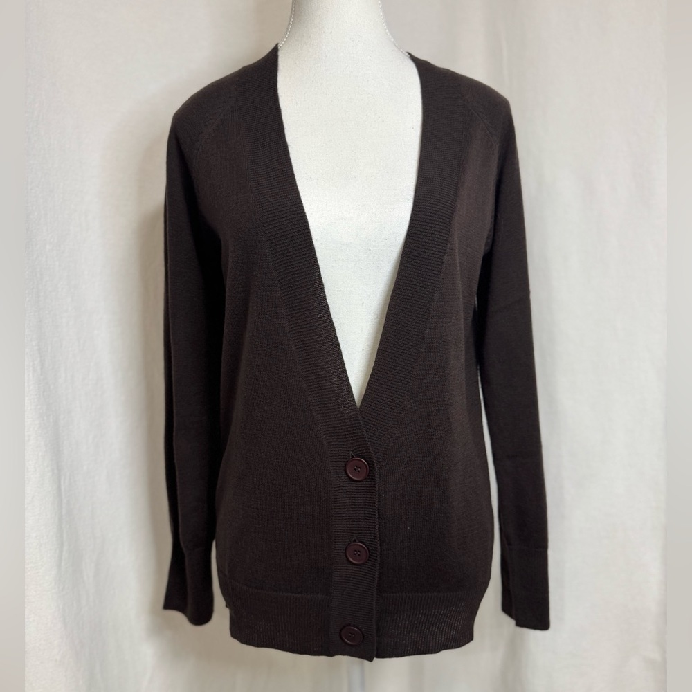 Classic Brown Cardigan Sweater